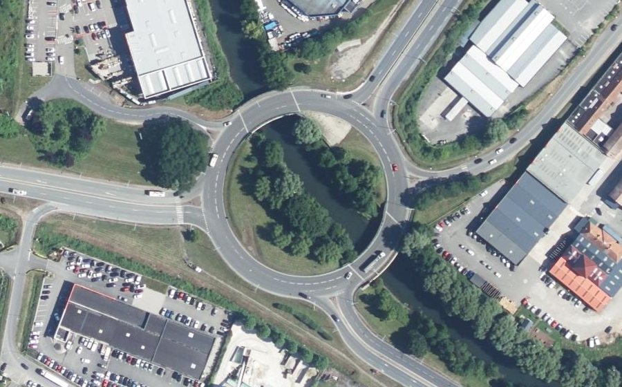Vue aérienne du Rond-Point de l'Arques