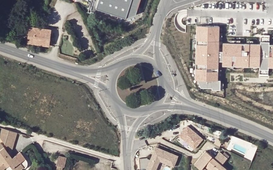 Vue aérienne du Rond-Point de la Babiole