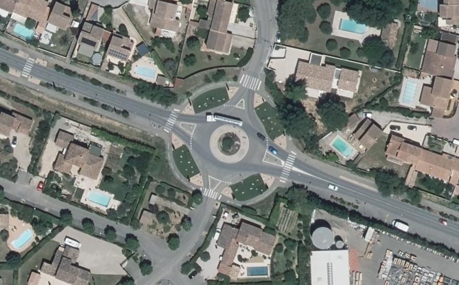 Vue aérienne du Rond-point Marie-José AMBLARD