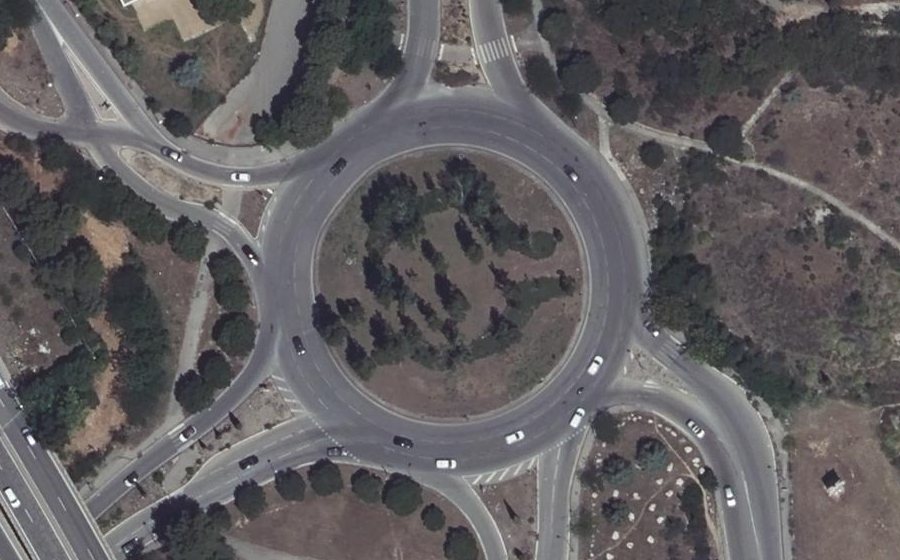 Vue aérienne du Rond-Point du Docteur Maria