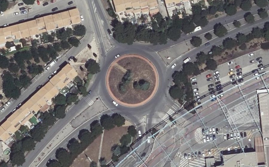 Vue aérienne du Rond-Point Delmont