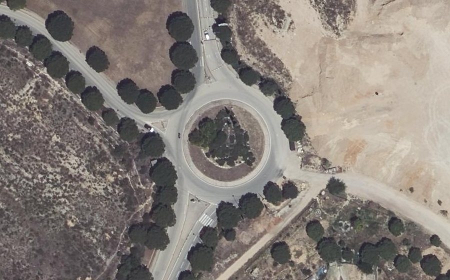 Vue aérienne du Rond-Point Aristachè