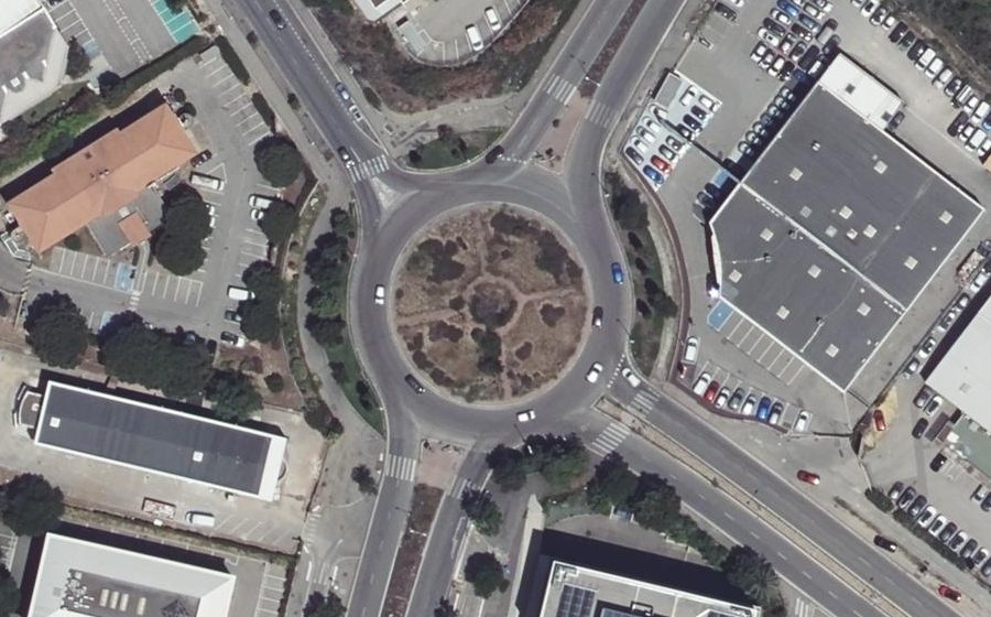 Vue aérienne du Rond-Point Toussaint d'Orcino
