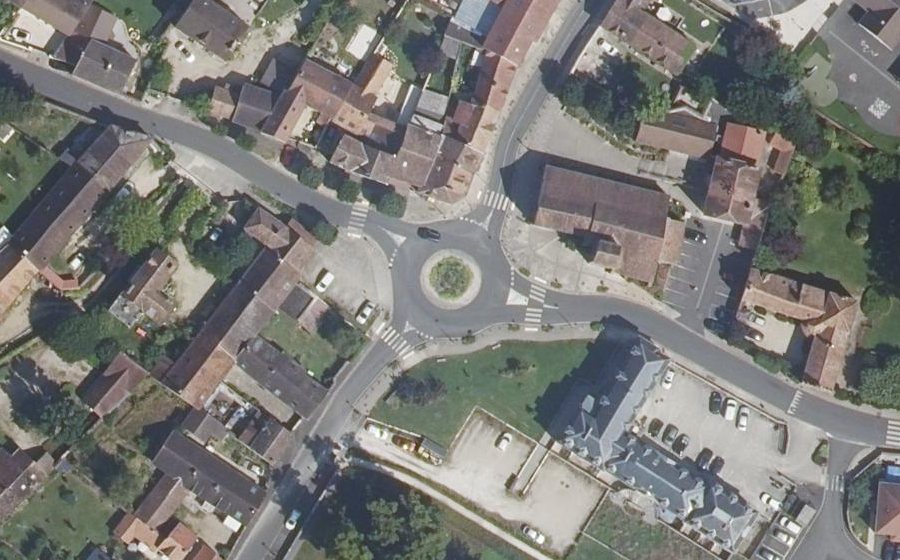 Vue aérienne du Rond-Point Saint-Germain