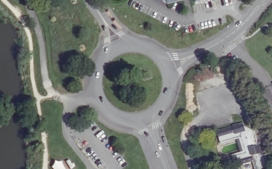 Vue aérienne du Rond-Point de Créac'h Gwen