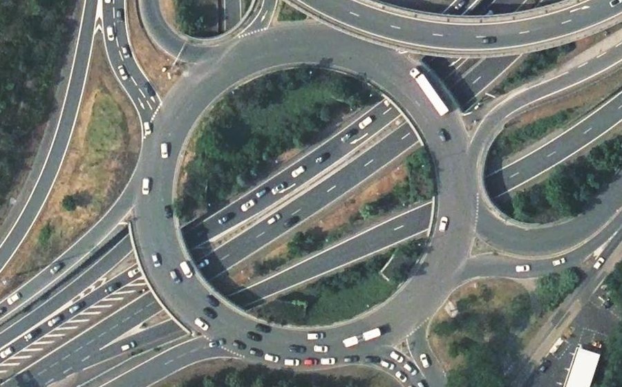 Vue aérienne du Rond-Point du Valvert