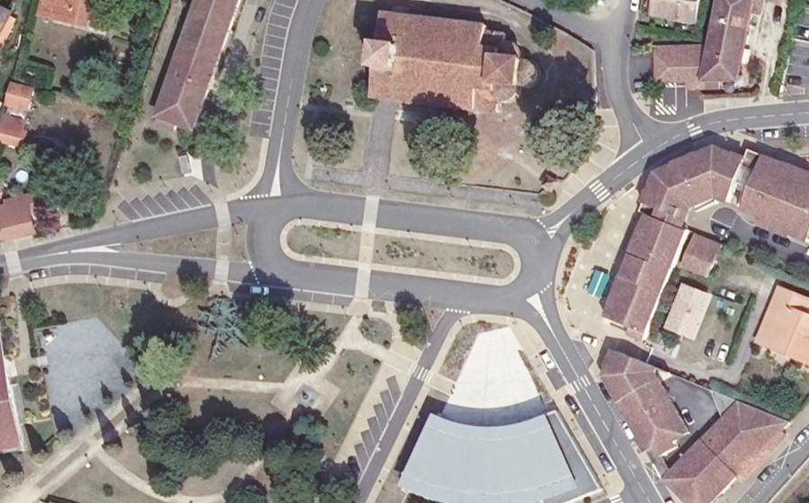 Vue aérienne du Avenue du 21 Août