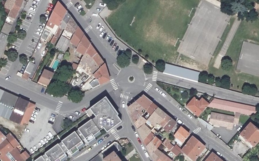 Vue aérienne de la Place du 8 Mai