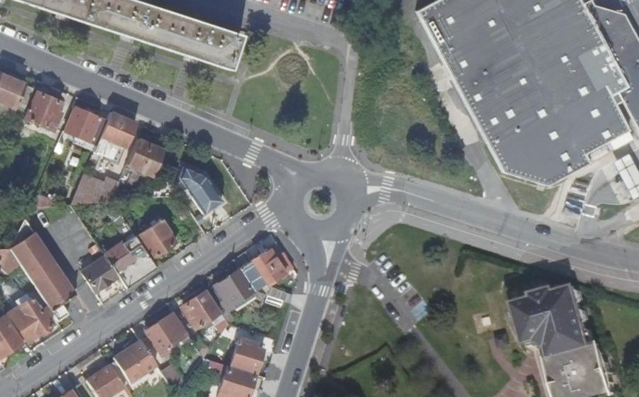 Vue aérienne du Carrefour Schweitzer
