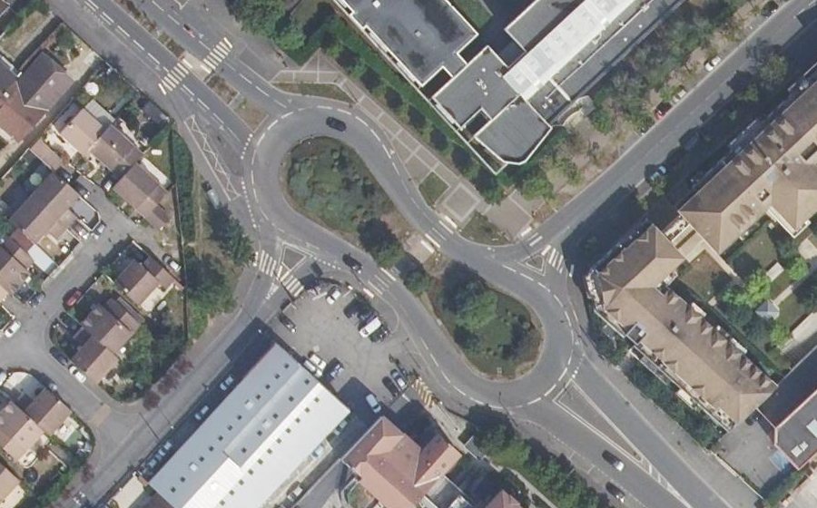 Vue aérienne du Rue de Paris