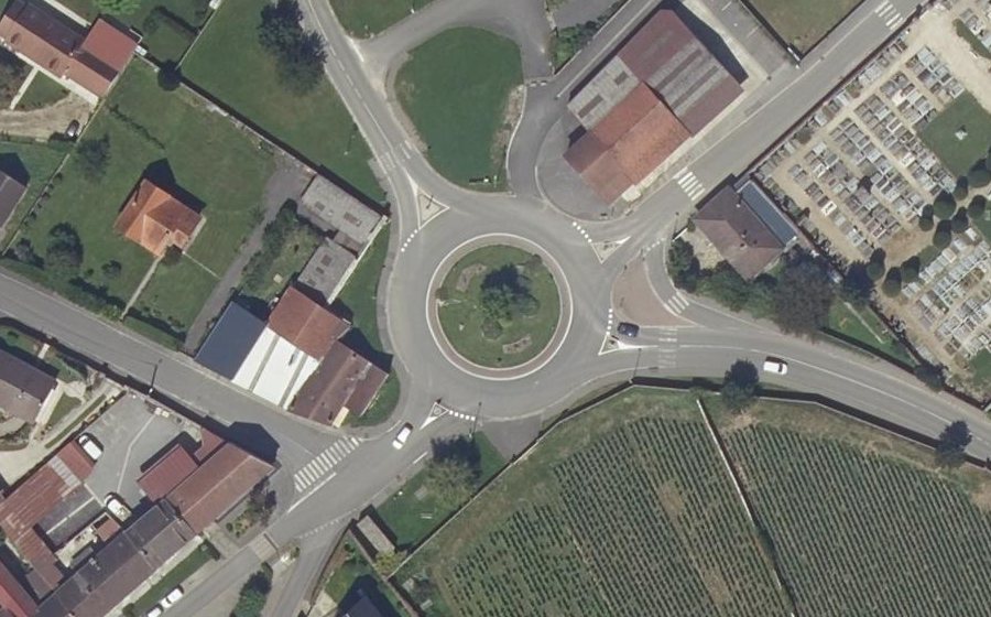 Vue aérienne du Rond-Point des Buttes