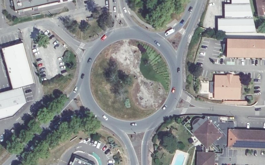 Vue aérienne du Rond-Point de Regourd