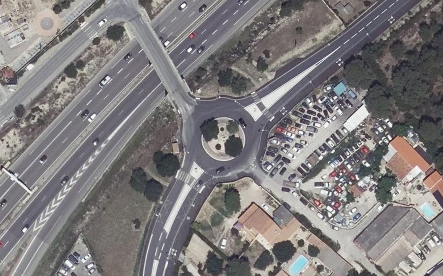 Vue aérienne du Rond-Point Marcel Paul