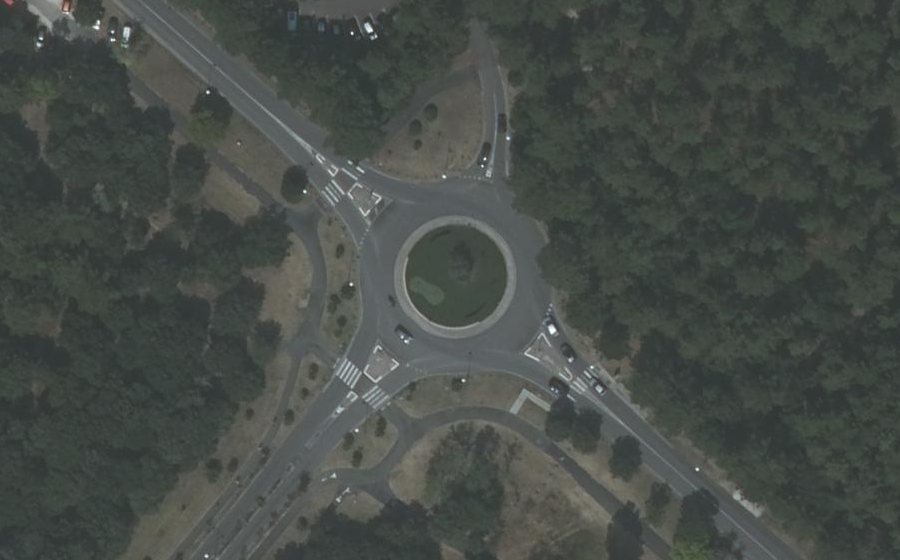 Vue aérienne du Rond-Point de l'Étoile du Sud