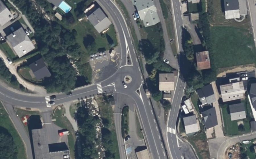 Vue aérienne du Rond-Point de la Mouille au Clerc