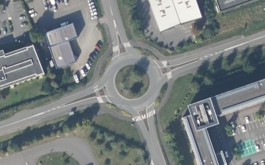 Vue aérienne du Rond-Point de Gerhoui