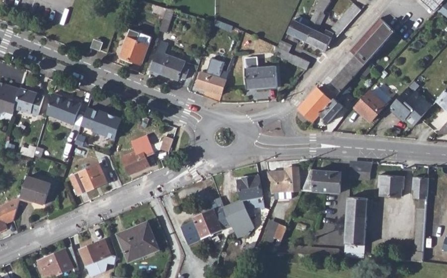 Vue aérienne de la Place de Fleurus