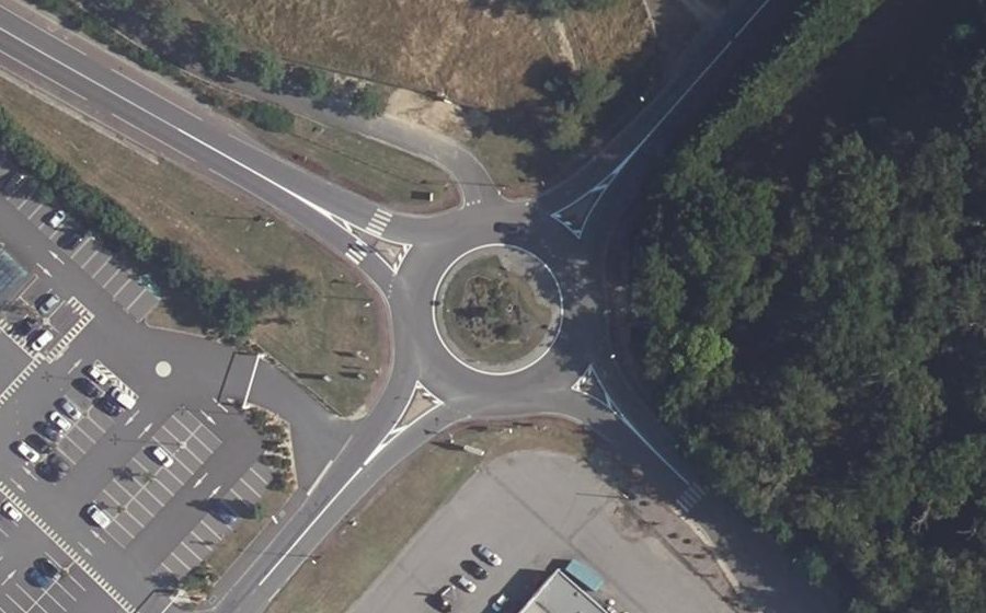 Vue aérienne du Rond-Point de Bissoudre