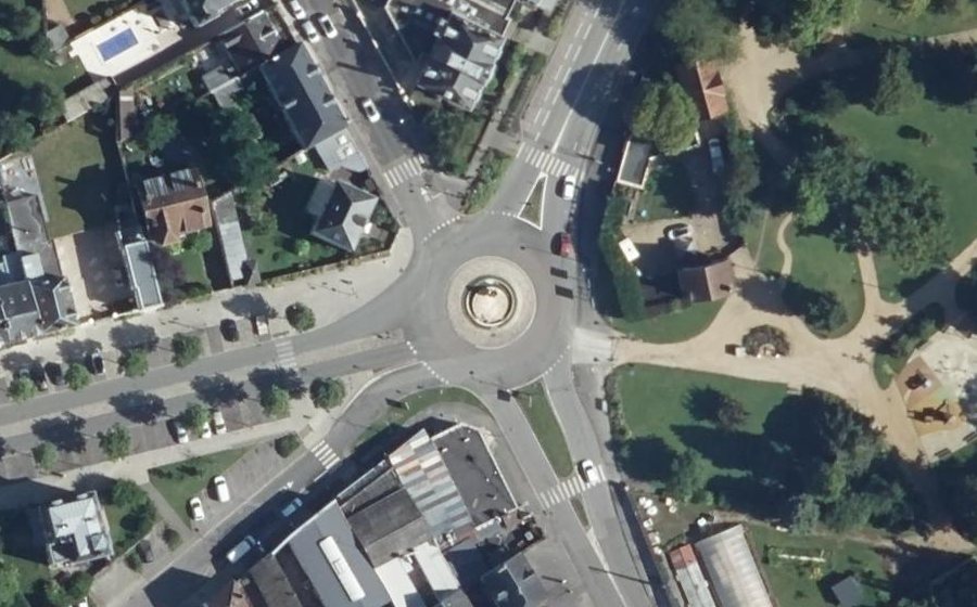 Vue aérienne du Rond-Point des États-Unis