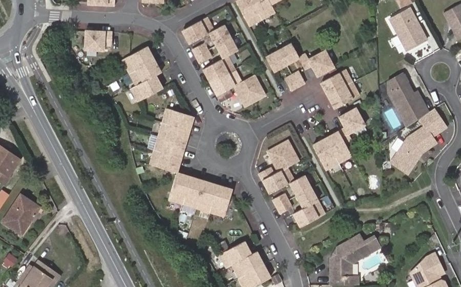 Vue aérienne du Rue du Tiscot