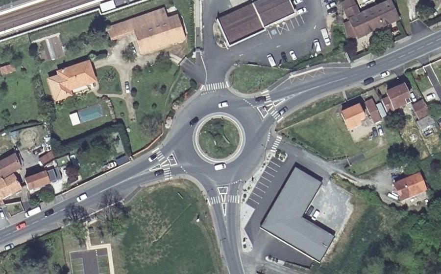 Vue aérienne du Rond-Point de Marival