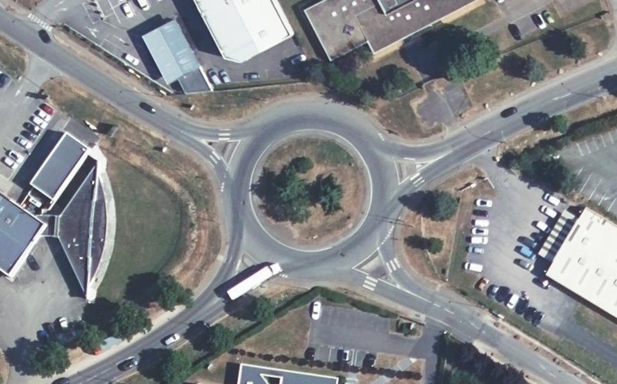 Vue aérienne du Rond-Point des Livraindières