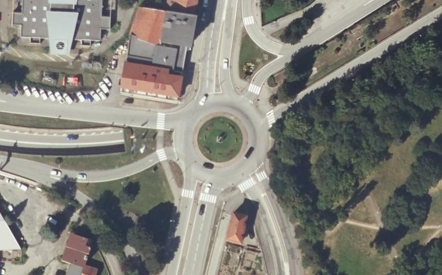 Vue aérienne du Carrefour de l'Europe