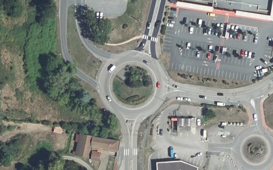 Vue aérienne du Porte de la Libération