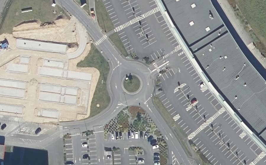 Vue aérienne du Rue des Comptoirs