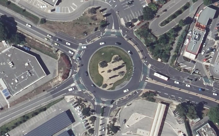 Vue aérienne du Rond-Point Céline Avril
