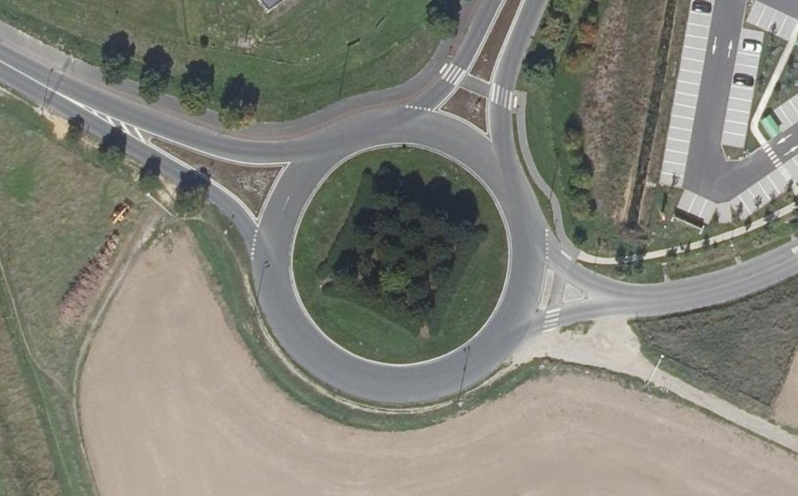 Vue aérienne du Rond-Point du Maréchal Alphonse Juin