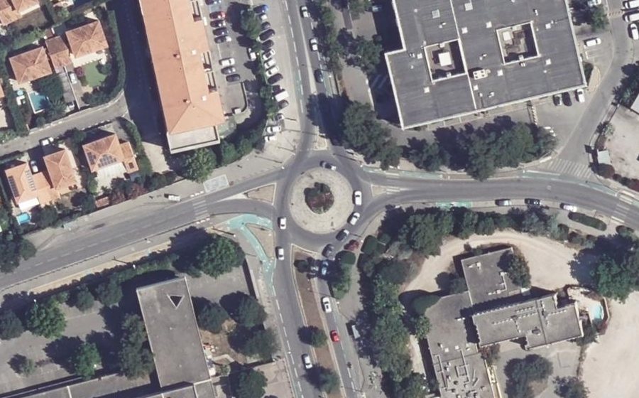 Vue aérienne du Rond-Point Professeur Pierre Goinard