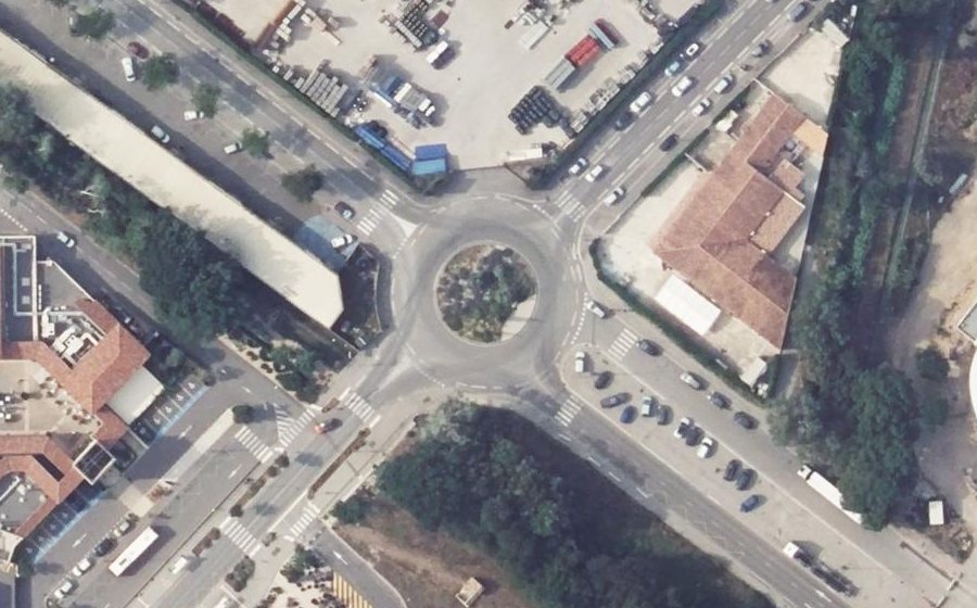 Vue aérienne du Rond-Point d'Italie