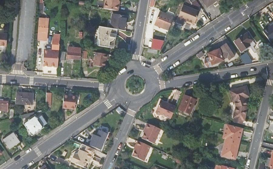 Vue aérienne du Place d'Orgeval