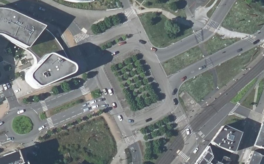 Vue aérienne de la Place du Général Sarrail