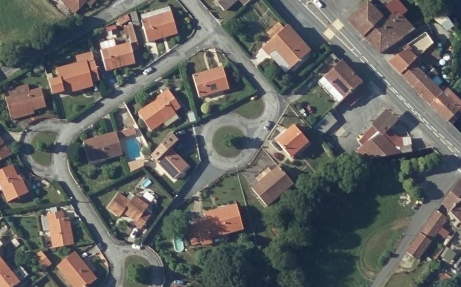 Vue aérienne du Rue des Camélias