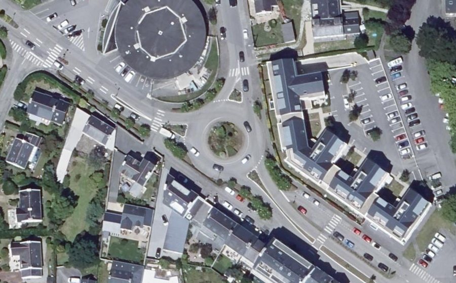 Vue aérienne du Carrefour Le Nilestrec