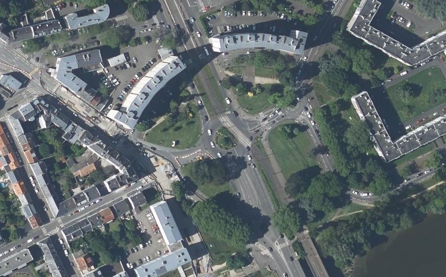 Vue aérienne du Place Victor Mangin