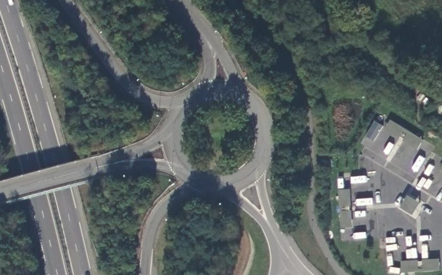 Vue aérienne du Giratoire des Blossiers