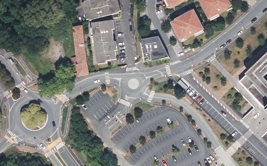 Vue aérienne du Giratoire Louise Balthy