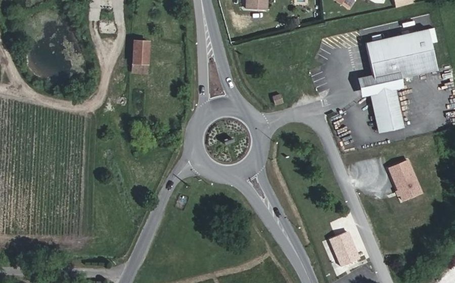 Vue aérienne du Route du Haut Médoc