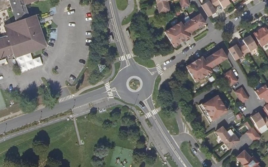 Vue aérienne du Avenue des Parcs