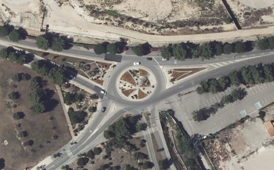 Vue aérienne du Rond-Point de Gordes