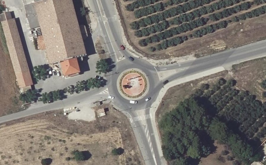 Vue aérienne du Rond-Point de la Coopérative