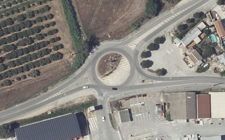 Vue aérienne du Rond-Point de l'Entente