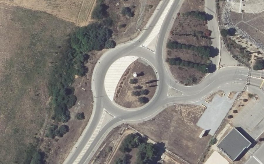 Vue aérienne du Rond-Point des Grands Champs