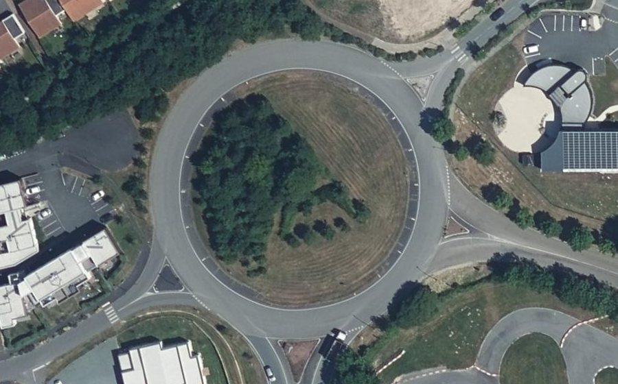 Vue aérienne du Rond-Point de la Vie