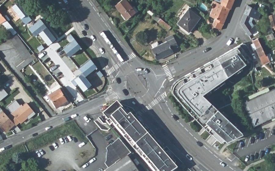 Vue aérienne du Rond-Point de la Fontenelle