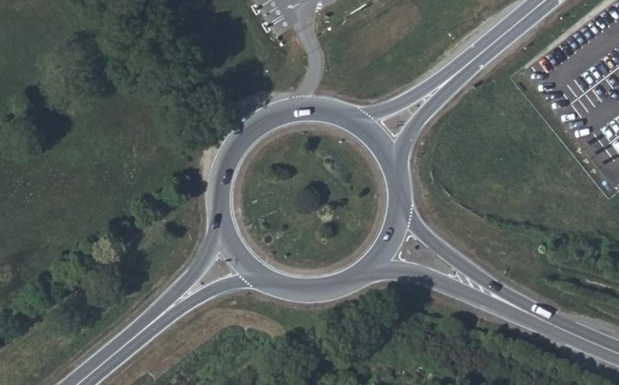 Vue aérienne du Rond-Point Alexandre Ménard