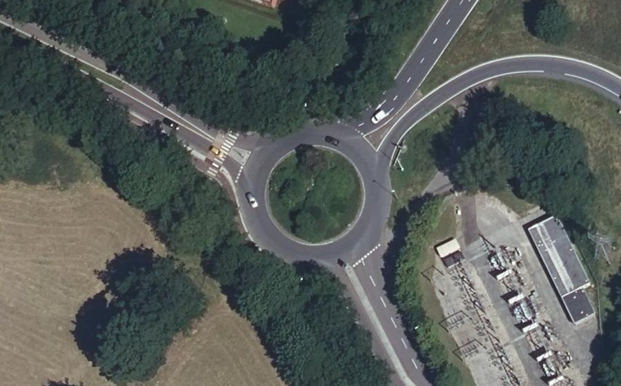Vue aérienne du Rond-Point de la Lombardie